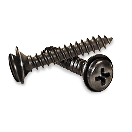 Phillips Oval Head SEMS Self-Tapping Screw Black 10X3/4