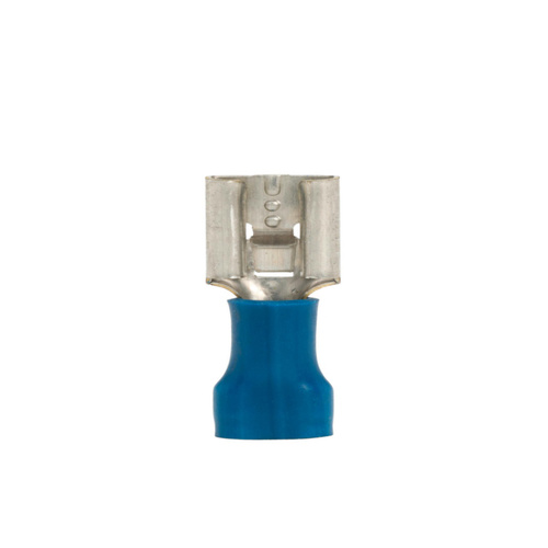 Female Spade Connector with Tab Blue Large