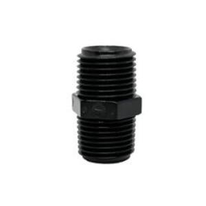 Black 1/2" Male Pipe x 1/2" Male Pipe Nipple