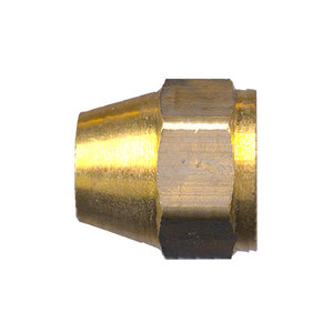 Brass SAE - 45-Degree Flare Nut Milled Short - 3/8 Inch x 7/8 Inch