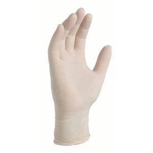 Latex Gloves With Powder - Natural (100/Box)- Medium