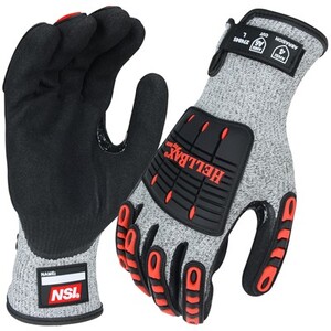 NSI HellBax TPU Protection Nitrile Palm Coated ANSI A6 Cut ResistantImpact Gloves - 2XLarge
