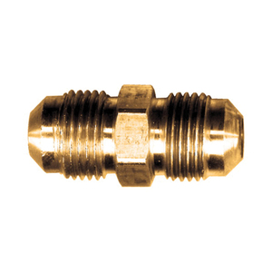 Brass SAE 45-Degree Flare Union Coupling - Tube to Tube - 3/16 Inch Tube