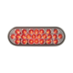 Red Stop/Turn/Tail Clear Oval 24 LED 6 1/2