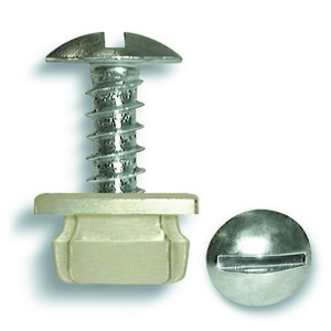 License Plate Screw Set with Anchor Slotted Zinc 6X20