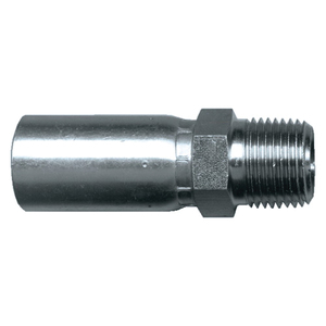 Steel One Piece Crimp - Fitting  Hose End - 1/2 Inch x Inner Diameter  (ID) x 3/8 Inch