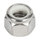 Hex Lock Nut With White Nylon Insert - Metric - DIN 985 - A4 M6-1.0 - 316 Stainless Steel