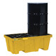 Justrite® EcoPolyBlend 2-Drum Recycled Secondary Containment & SpillContol Pallet -Yellow