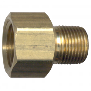 Brass Pipe - Fittings Adapter - 1/8 Inch Male Pipe Thread (MPT) To 1/8 Inch Female Pipe Thread (FPT)