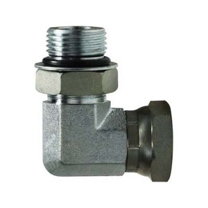 7/8-14X1/2 (5/8 OD) 90 Degree O-Ring Swivel Adapter