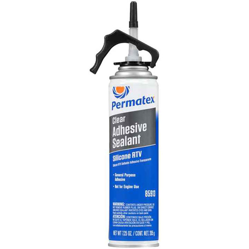 Permatex Clear RTV Silicone Adhesive Sealant, 7.25oz