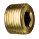 Brass Pipe - Fittings Plug Hex Countersunk - 3/8 Inch Pipe