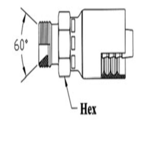 1/4H X G-1/4-19 BSPP 60 SEAT MA PIPE SO