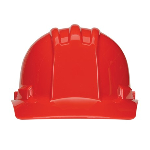 NSI Power Shell® 4-Point Ratchet Suspension Cap Hard Hat, Red