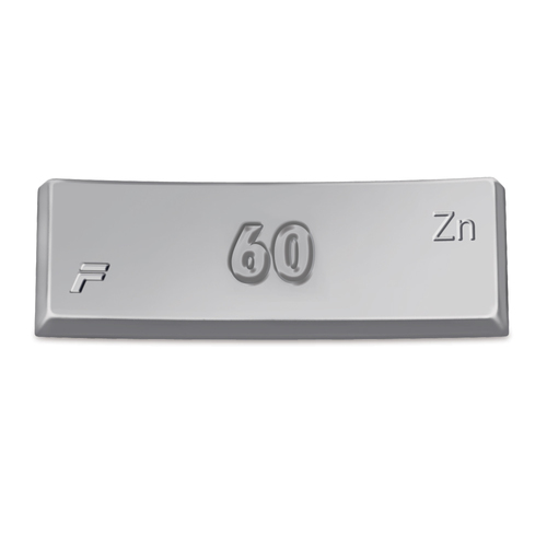 Contoured Adhesive Coated Zinc Wheel Weight 60 Gram
