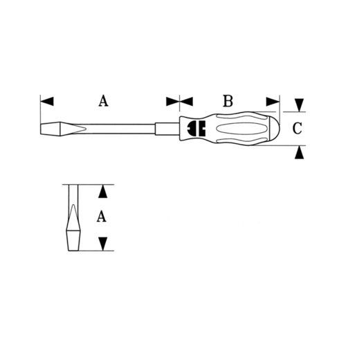 ZEBRA Torx Screwdriver - Round Blade, Long Length - TX10 x 250mm Long