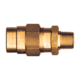 Brass DOT Air Brake - Hose Splicer - 3/8 Inch Hose Inner Diameter (HID)