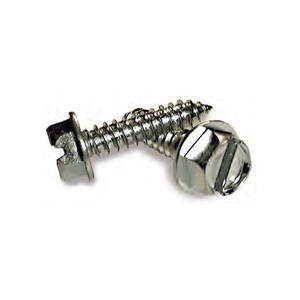 Self-Tapping Screw with Slotted Hex Washer Head Zinc 12X2