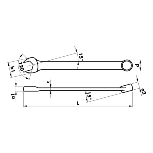 ZEBRA POWERDRIV® (12-Point) Metric Combination Wrench (Extra Slim) - 16mm