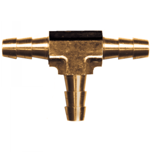 Brass Barbed Tee - 1/4 Inch Hose Inner Diameter (HID)