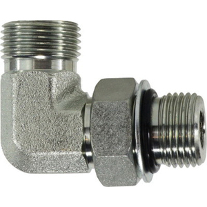 1-7/16-12X1-1/16-12 (1 OD X 3/4 OD) O-Ring Elbow Connector