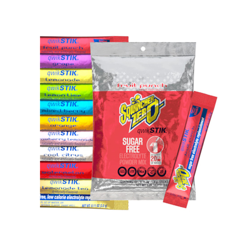 Sqwincher® Zero Qwik Stik® Sugar-Free Instant Drink Mix Sticks, 50/Pack- Grape
