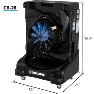 COOL BOSS EVAPORATIVE AIR COOLER / 28" FAN / 80 GALLON CAPACITY / LOW -VOLTAGE