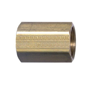 Brass SAE - 45-Degree Inverted Flare Union Coupling - Tube to Tube - European Style 3/16 Inch Tube x M