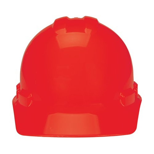NSI Power Shell® II 4-Point Ratchet Suspension Cap Hard Hat, Red