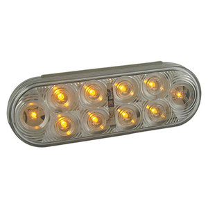 Amber Turn/Park/Tail Clear Oval 24 LED 6 1/2"X2 1/4"X 1"