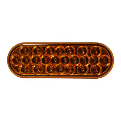 Amber Turn/Tail/Park Oval 24 LEDS 6 1/2