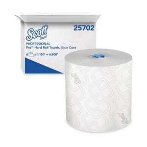 Pro Hard Roll Paper Towels, Blue Core Only, 1-Ply, 1,150 ft, 6 Rolls/CT
