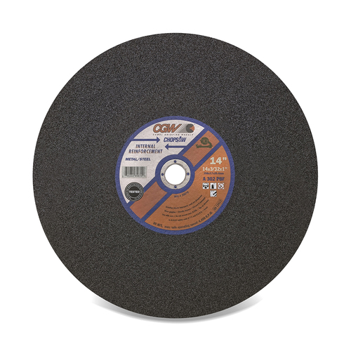 Chop Saw Wheel - All Purpose - Premium - 14 x 3/32 x 1 - Single Fiberglass Reinforced