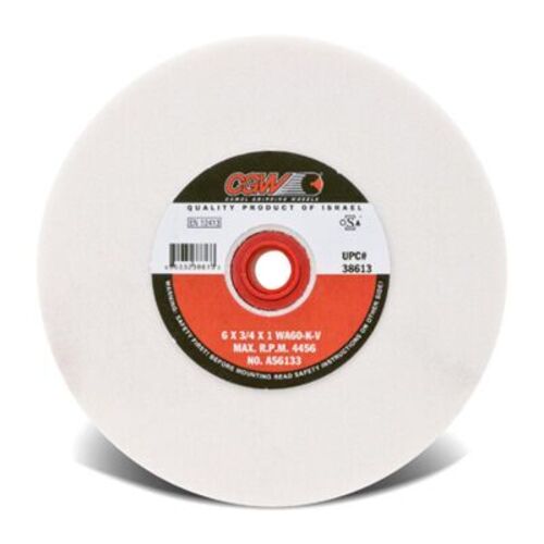 Bench and Pedestal Wheel - 8 x 1 x 11/4 - Type 1 - 120 Grit - Hardness K - White
