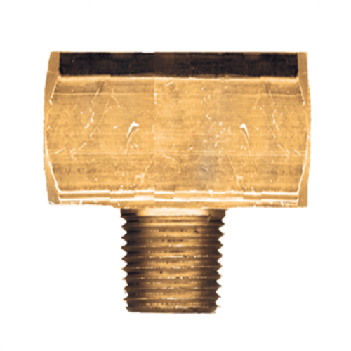 Brass Pipe - Fittings Extruded Male Branch Tee - 1/4 Inch Pipe Thread (PT)