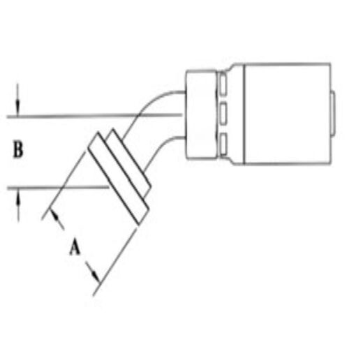 1 HOSE X 1  CODE 61 SPLT FLANGE 45