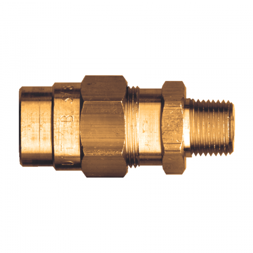 Brass DOT Air Brake - Hose Splicer - 1/2 Inch Hose Inner Diameter (HID)