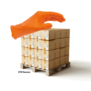 Orange Textured Nitrile Glv, LG 210 bxs