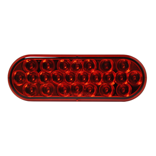 Red Stop/Turn/Tail Oval 24 LEDS 6 1/2