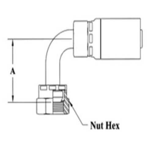 1/4H G1/4-19 BSPP 60 CONE FE SWV 90BD