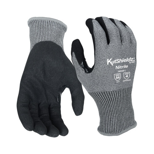 NSI KutShieldz ANSI Cut A4 Sandy Nitrile Coated Gloves - Small