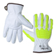 NSI HellBax Impact & Level A8 Cut Resistant Leather Driver's Gloves,Large