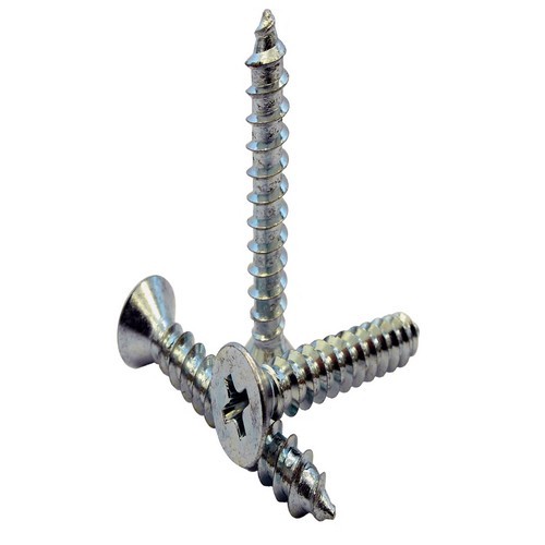 Phillips Flat Head Sheet Metal Screw Zinc #10X1