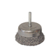 Weiler® Vortec Pro® Utility Crimped Wire Cup Brush With Stem, 3 in Dia,1/4 in Arbor, 13000 rpm, 0.014 in Carbon Steel Crimped Wire