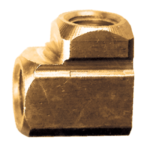 Brass Pipe - Fittings Extruded 90-Degree Elbow - 1/4 Inch Female Pipe Thread (FPT) Both Ends
