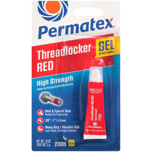 Permatex High Strength Threadlocker Red Gel, 5G