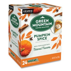 Green Mountain Coffee Fair Trade Certified Pumpkin Spice Flavored Coffee K-Cups, 96/Carton