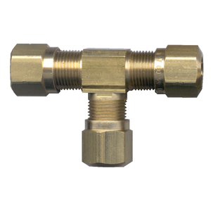 Brass DOT Air Brake - Fittings For SAE J844D - Nylon Tubing Tee-Tube Three Ends 5/8 Inch Tube