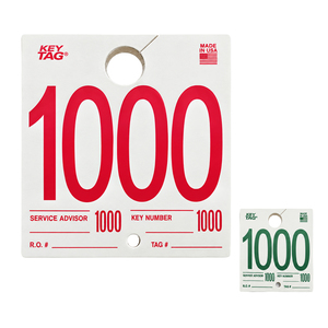 Mirror Service Tags With Key Tag (000 - 999)