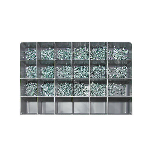 Self-Tapping Phillips Pan Head and Countersunk Oval Screw Zinc Assortment 1500 P
